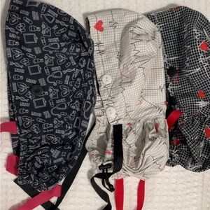 Medical Scrub Caps Set of 3